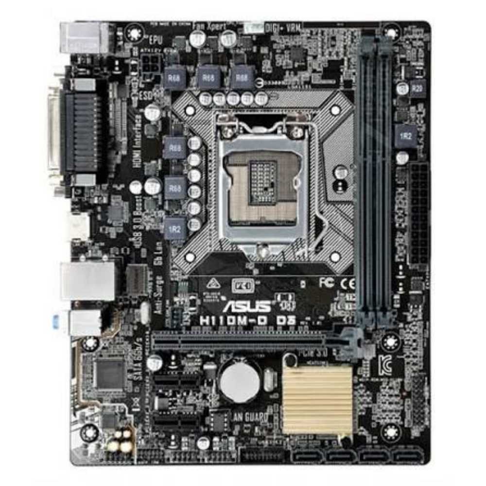 ASUS H110M-D D3 Motherboard – Intel 6th/7th Gen, LGA1151, DDR3 RAM Support
