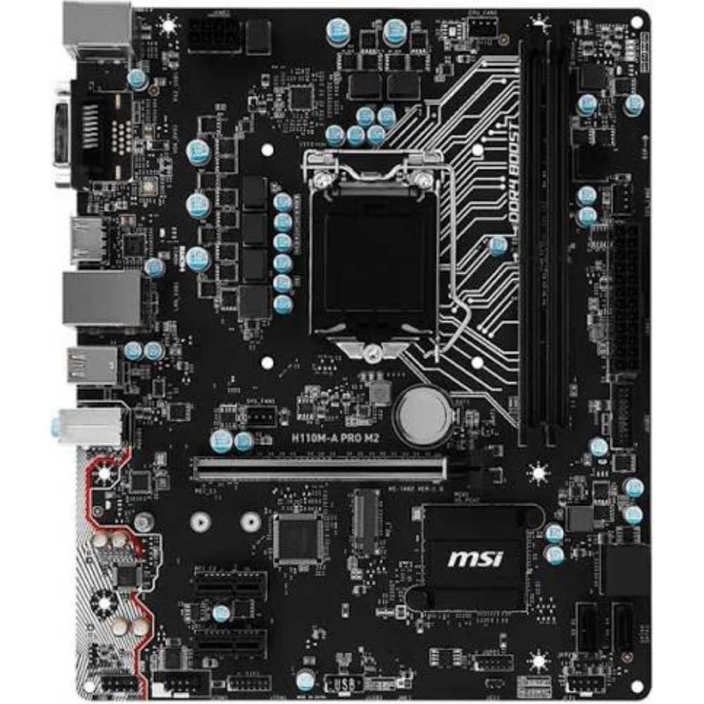 MSI H110M-A PRO M2 Motherboard – Intel 6th/7th Gen, LGA1151, DDR4 RAM, M.2 Support
