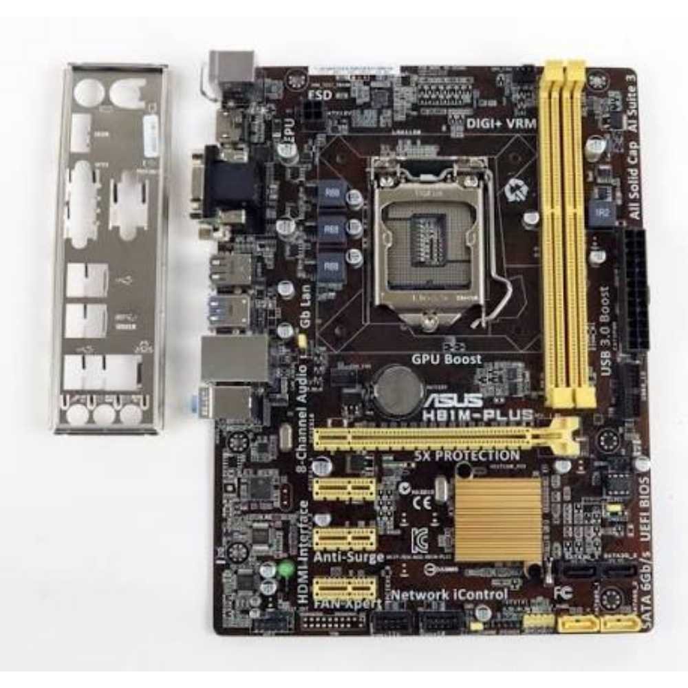 ASUS H81M-PLUS Motherboard – Intel 4th Gen, LGA1150, DDR3 RAM Support